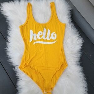 2/$20 Charlotte Russe "Hello" Bodysuit S